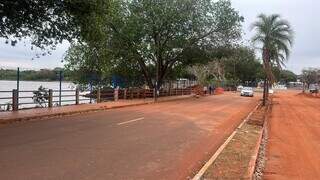 Avenida Filinto Muller, que dá acesso ao Lago do Amor, ainda está em obras, mas foi parcialmente liberada nesta terça-feira (Foto: Divulgação/Prefeitura de Campo Grande)