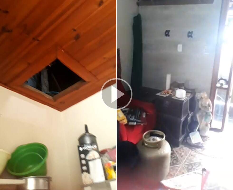 Ladrões entram pelo telhado de casa, fazem limpa e dão prejuízo de R$ 10 mil