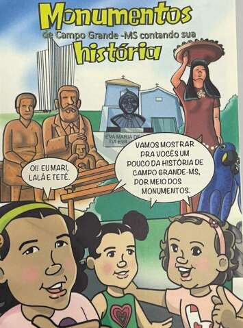 Monumentos de Campo Grande viram quadrinhos para mostrar hist&oacute;ria da cidade