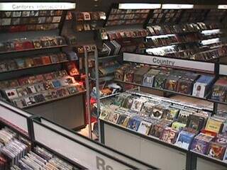 Loja de CDs em Campo Grande, uma realidade de 2003. (Foto: Arquivo)