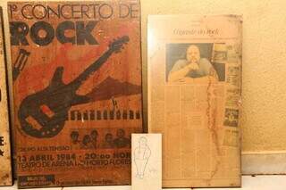 Cartaz do 1º concerto de rock do Horto Florestal foi encontrado como descarte. (Foto: Juliano Almeida)