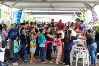 Moradores da Capital durante evento Todos em Ação deste sábado (Foto: Divulgação)