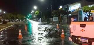 Local onde ocorreu o acidente de trânsito fatal (Foto: Fatos MS)