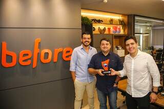 Sócios e CEO da Before Eduardo Metello, Alexandre Andrade e Marcelo Zucareli. (Foto: Paulo Francis)