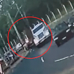 Vídeo mostra carreta derrubando poste e provocando explosões