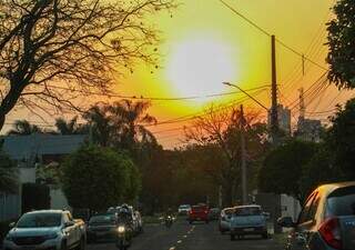 Fim de tarde em Campo Grande, depois de dia quente (Foto: Juliano Almeida)