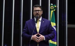 Deputado federal Marcos Pollon (PL) durante discussão e votação de propostas no plenário da Câmara dos Deputados na semana passada (Foto: Bruno Spada/Câmara dos Deputados)