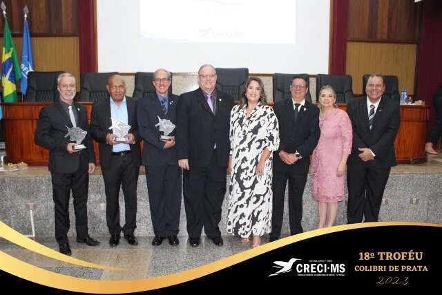 CRECI-MS homenageia profissionais com Troféu Colibri de Prata