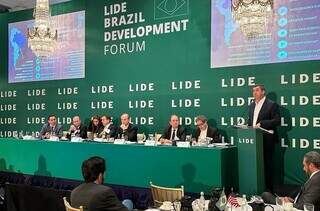 Eduardo Riedel palestra durante reunião do Lide Brasil Development (Foto: Divulgação)