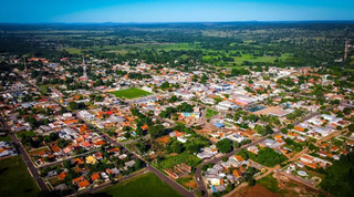 Vista aérea da cidade de Nioaque. (Foto: Arquivo)