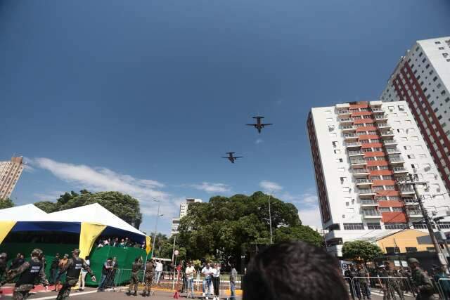 Avi&otilde;es empolgam o p&uacute;blico e at&eacute; lixeira vira arquibancada em desfile 