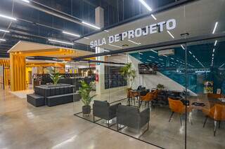 Sala de projetos, exclusiva na unidade Joquim Murtinho, em Campo Grande (Foto:Marcos Maluf)