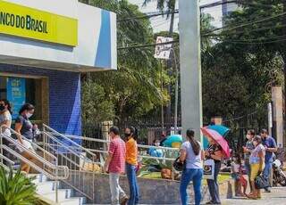 Agência do Banco do Brasil na Avenida Afonso Pena, em Campo Grande. (Foto: Paulo Francis)