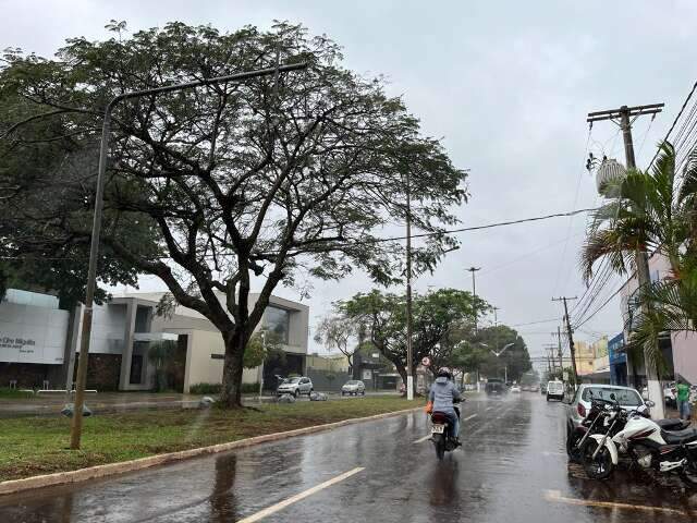 Chuva com vento de 32 km por hora derruba temperatura em 12 graus