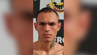 Maikel Pereira dos Santos durante a captura. (Foto: Reprodução/Polícia Civil)