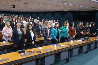 Mulheres que partinciparam do seminário: “Elas Querem Igualdade&#34; em março deste ano, na Câmara dos Deputados (Foto: Vinicius Loures/Câmara dos Deputados)