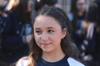  Maria Eduarda Pinho Echeverria, 14 anos, acompanhou júri pela 1ª vez. (Foto: Marcos Maluf)