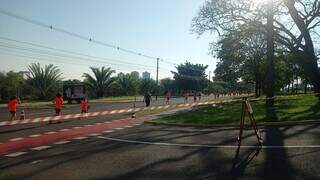 Corrida interditou trechos da Avenida Afonso Pena esta manhã. (Foto: Gabriela Couto)