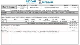 Extrato de pagamento à Br-Tec. (Foto: Reprodução)