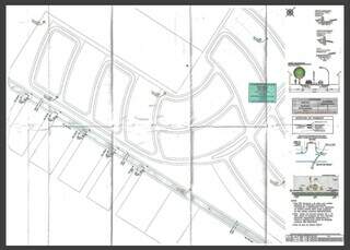 No mapa, os lotes do empreendimento e a rua, alvo da ação judicial (Foto/Reprodução)