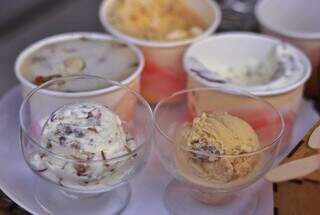 Três sabores de sorvete com costela foram lançados pela empresa. (Foto: Paulo Francis)