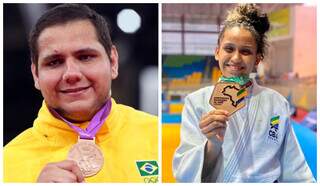 Rafael Silva, o &#34;Baby&#34;, e Aléxia Nascimento representarão MS nos Jogos Pan-Americanos (Fotos: Divulgação)