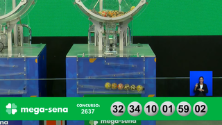 Globo eletrônico sorteia as seis dezenas premiadas da Mega-Sena. (Foto: Reprodução/Caixa)