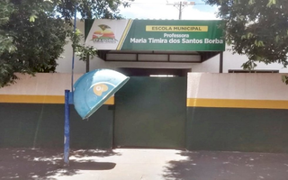 Escola Municipal Maria Timira dos Santos Borba, situada na Vila Pedra Bonita, em Itaporã. (Foto: Itaporã News)