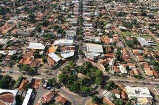 Vista aérea do município de Glória de Dourados, a 265 km da Capital (Foto: Divulgação)