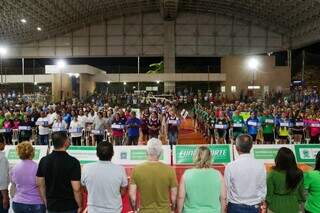 Abertura da etapa em Três Lagoas dos Jogos da Melhor Idade (Foto: Divulgação/Prefeitura de Três Lagoas)