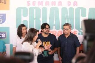 Prefeita Adriane Lopes lança cronograma da Semana da Criança, em Campo Grande (Foto: Marcos Maluf)