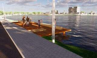 Revitalização prevê criação de três decks no entorno da lagoa