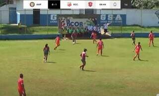 Lance de Comercial e Portuguesa pelo Estadual Feminino (Foto: Fair Play/Reprodução)