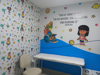Sala de vacinas do Multilab: imunização para todas as idades (foto: divulgação).
