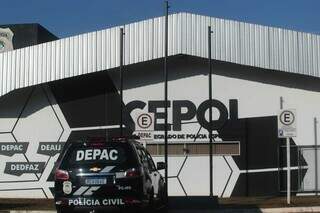 Depac Cepol, em Campo Grande, onde o caso foi registrado. (Foto: Arquivo/Campo Grande News)