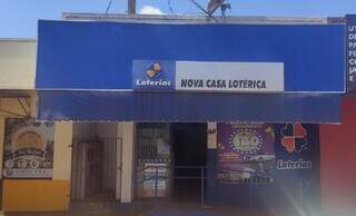 Fachada da lotérica sortuda de Maracaju que acertou dois bolões com dezenas premiadas do concurso deste sábado (Foto: Google Street View)