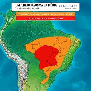 Centro-norte de Mato Grosso do Sul enfrentará temperaturas 7ºC mais altas (Foto: Climatempo)