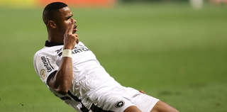 Junior Santos comemora gol durante confronto com o Fortaleza. (Foto: Vitor Silva/Botafogo)