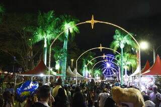 Luzes na Cidade do Natal em dezembro de 2022. (Foto: Alex Machado)