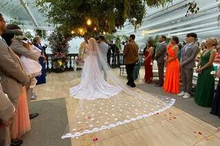 Casamento de Samantha e Marcio foi no Iate Clube do Rio de Janeiro. (Foto: Arquivo Pessoal)