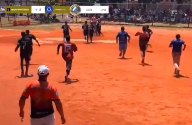 Partida de futebol amador &eacute; marcada por pancadaria no S&atilde;o Jorge da Lagoa