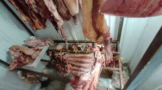 Pol&iacute;cia fecha a&ccedil;ougue e apreende 3 toneladas de carne impr&oacute;pria