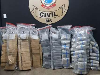 Boliviano é preso com 191 quilos de cocaína e skunk em entreposto