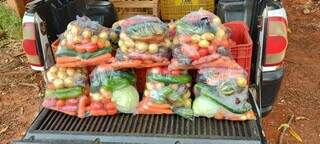 Kit com verduras e legumes pesa cinco quilos e traz diversas opções. (Foto: Arquivo pessoal)