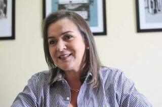 Prefeita de Campo Grande, Adriane Lopes (PP), em entrevista ao Campo Grande News. (Foto: Marcos Maluf)