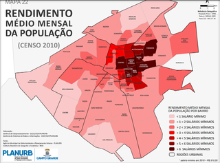 Em 2010, maior renda ficava na Chácara Cachoeira, região urbana do Prosa. (Foto: Reprodução)