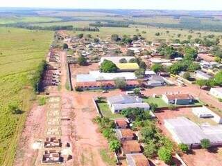 Imagem aérea da cidade de Japorã, onde ocorreu o homicídio. (Foto: Divulgação)