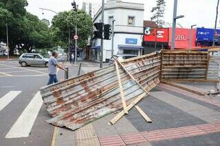 &Aacute;rvore cai, derruba fios e fecha rua no bairro Amamba&iacute;