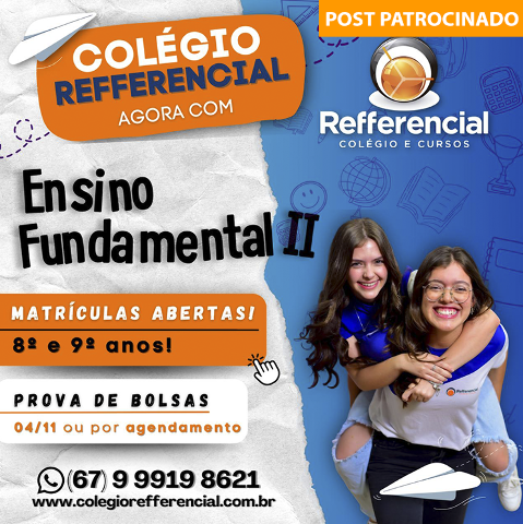 Colégio Refferencial agora tem Ensino Fundamental e aplica prova de bolsas 