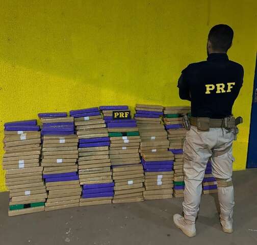 Pol&iacute;cia apreende meia tonelada de maconha em ve&iacute;culo furtado